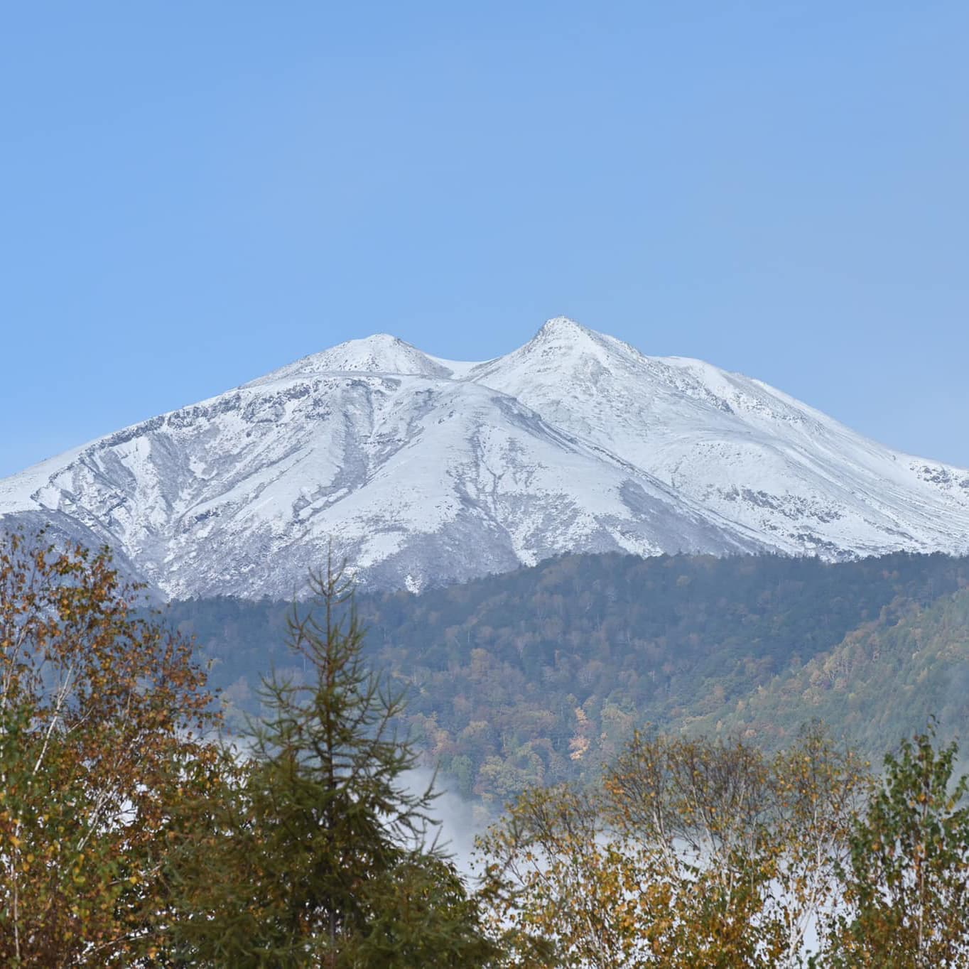 勇壮な乗鞍岳を望む
