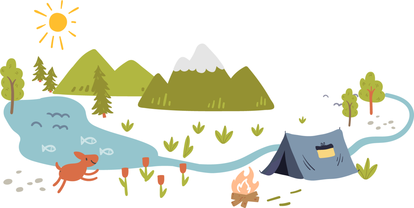 キャンプ場イメージイラスト